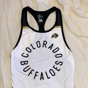Cropped racer back CU Boulder tank top